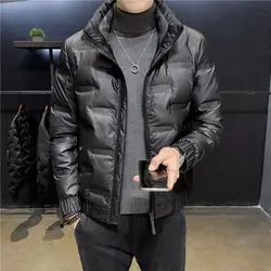 Slim Fit Short Winter Down Coat for Men Stand Collar Quilted Padded Jacket Man Cheap Clothes Offer Joker Warm Sale Aesthetic Y2k