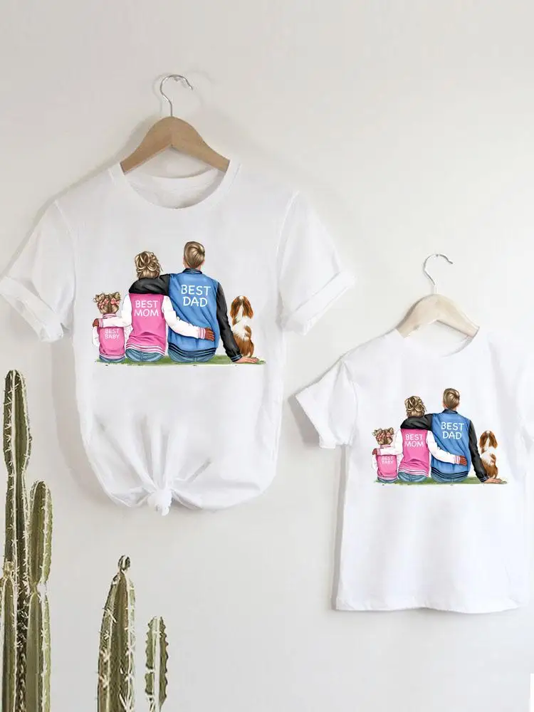 

Tee T-shirt Family Matching Outfits Women Mom Mama Clothes Girls Boys Kid 90s Trend Style New Child Summer Tshirt Clothing