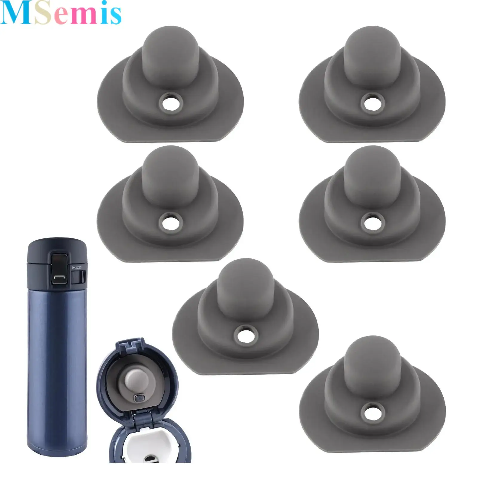 

6Pcs Silicone Replacement Waterproof Plugs Water Bottle Top Lid Gasket Stainless Steel Part Silicone Plug Accessories