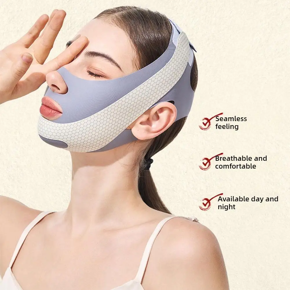 Chin Cheek Slim Bandage V Shaper หน้ากากยกกระชับหน้ากากกําจัดยก Anti-Wrinkle หน้ากาก Face Chin Sleeping Do X1P0