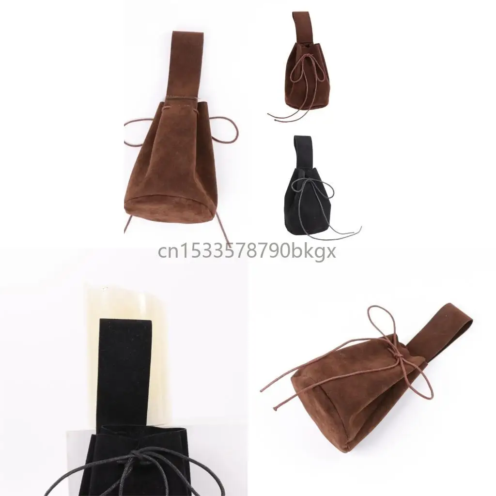 

Medieval Belt LARP Renaissances Costume Accessories Leather Waist Bag Gifts J78E