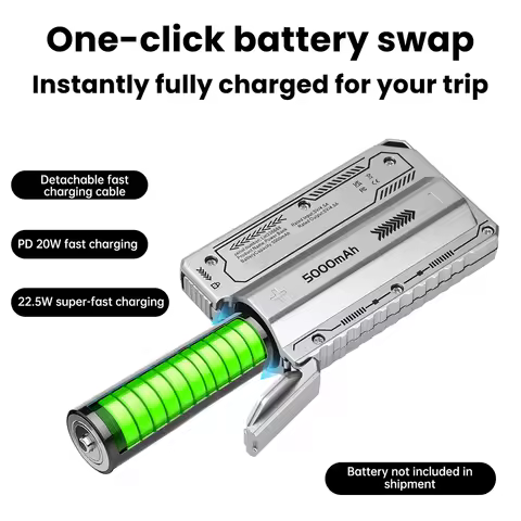 1x21700 Battery Charger Case DIY Power Bank Box PD 20W Fast Charging Portable Battery Charge Storage Box Charger without Battery