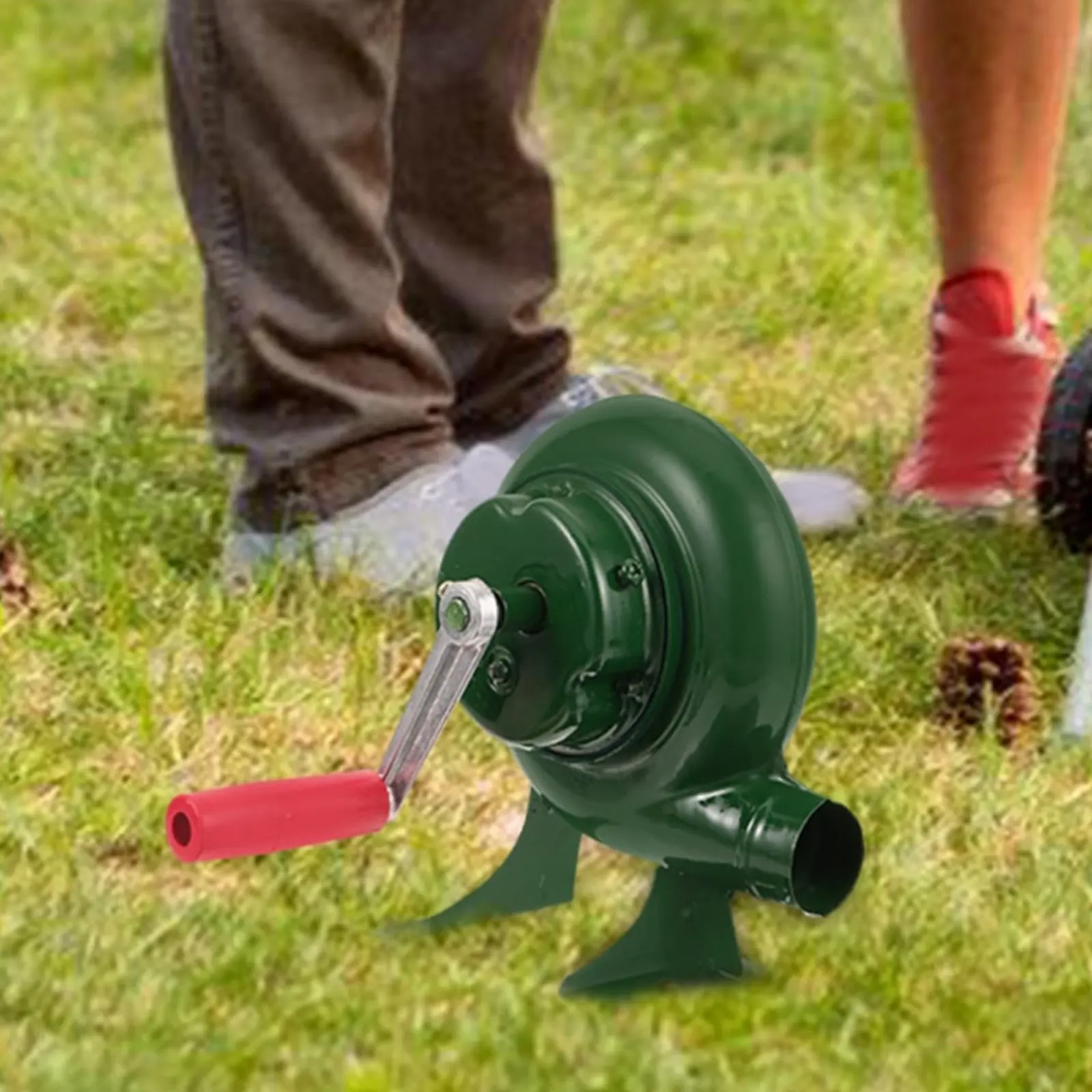 Hand Crank Blower Portable Manual Fire Blower Campfire Bellows No Battery for Barbecue