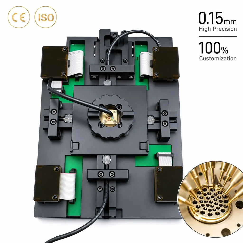 Aluminum Alloy 3D Chip Test Fixture with 0.15mm Probe Hole for Semiconductor IC Testing