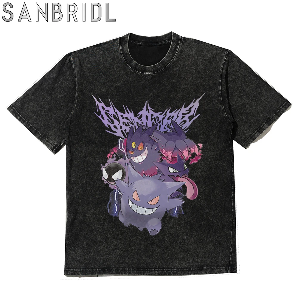 GHOST Anime DTG Print Men Vintage Cotton T shirt Summer O Neck Casual Tops Tee Oversize Plus size Clothes Women Tshirt