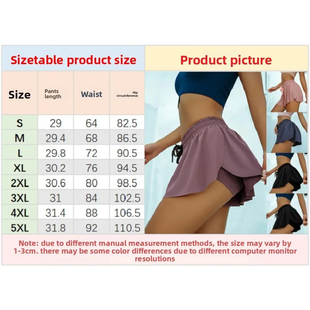 

Breathable Yoga Shorts Women 2-in-1 Gym Shorts Built-In Coverage Slimming No-Worry Design
