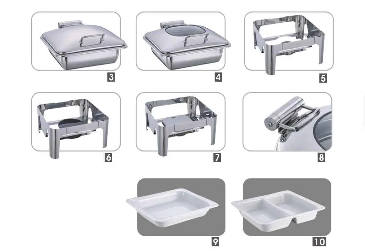 Food warmers, hot pot, buffet service, dish setup, and electric heaters