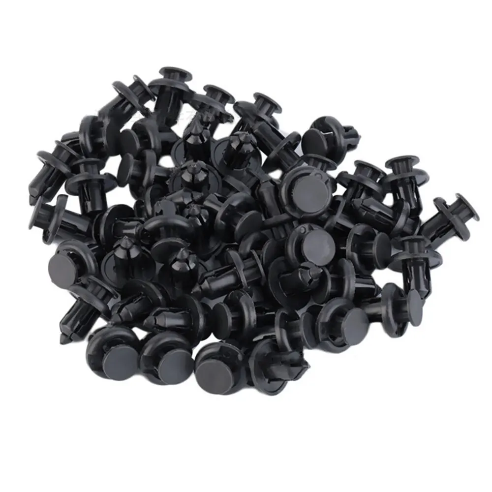 50 Pcs ABS Plastic Expansion Rivet Nut Buckle Clip Rivet Fastener Black Auto Parts Repair Tool Decoration Tool Car Accessories