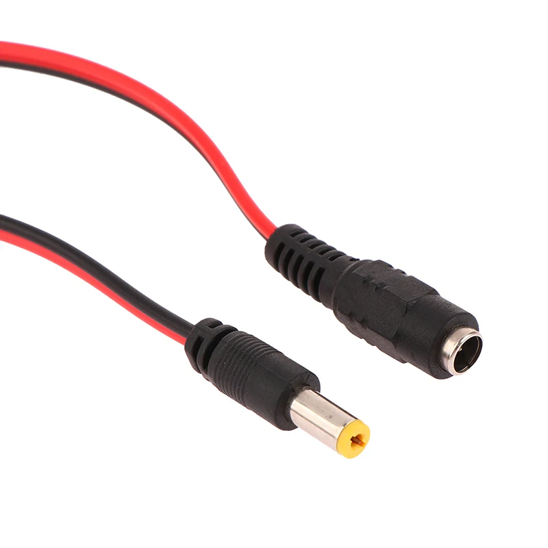 5PCS DC Power Male Female Cable 12V Plug DC Adapter Cable Plug Connector For CCTV Camera DC Plug 5.5*2.1mm