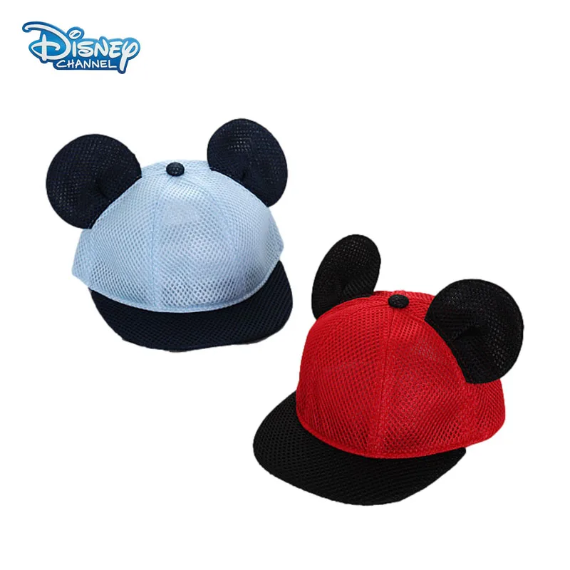 Disney Kawaii Mickey Children Hat Cute Mickey Mouse Ear Mesh Baseball Caps for Baby Boys Girls Fashion Trend Snapback Cap Gift