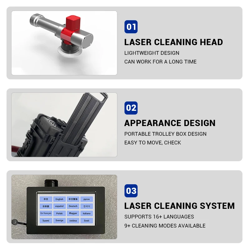 BK-FLC200SL 200W laser cleaning machine for clean rust and painting remove