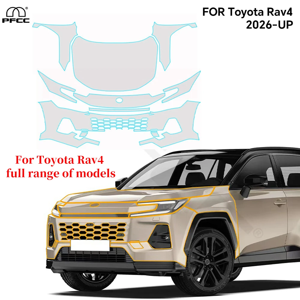

TPU Car Paint Protection Film For Toyota RAV4 2026 2027 Woodland Edition Anti-scratch Pre-cut PPF Clear Bra Resistant Repairable