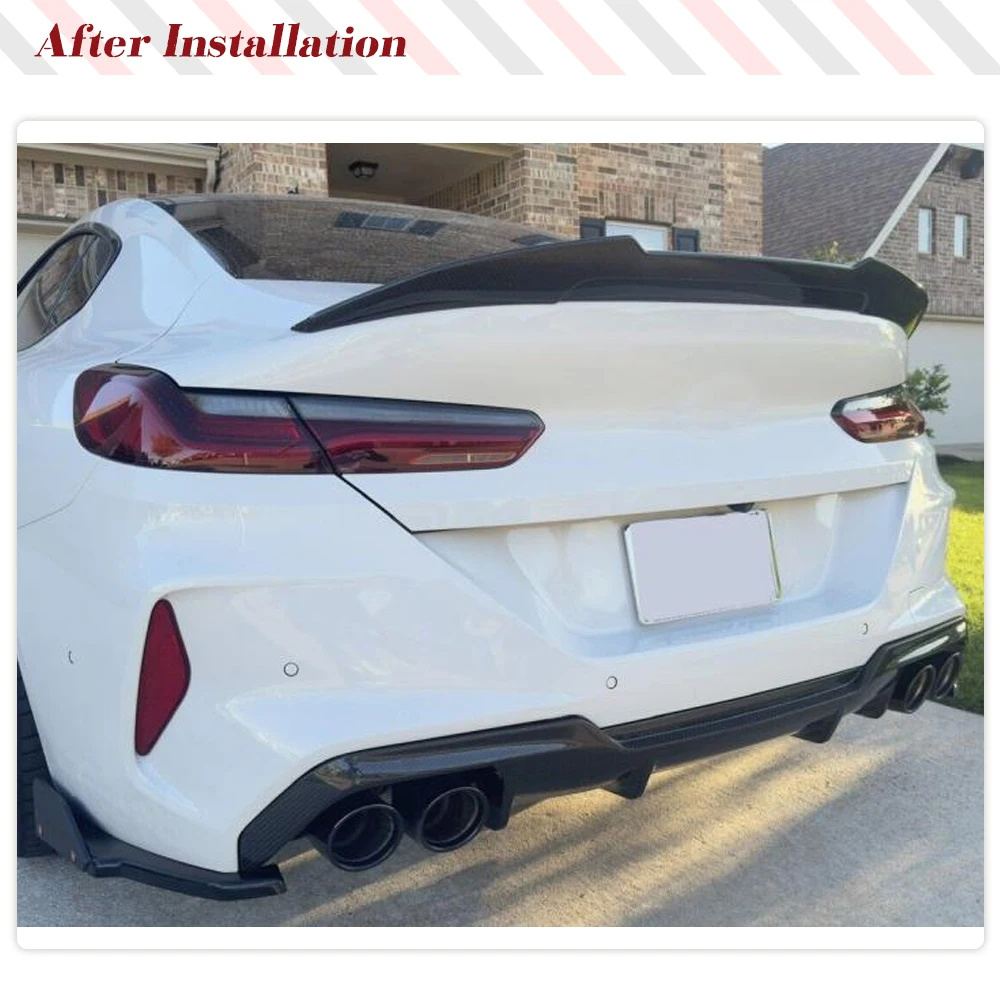 Prepreg Dry Carbon Fiber Car Rear Bumper Diffuser Lip Spoiler for BMW 8 Series G16 F93 M8 2019-2023 Rear Diffuser Lip Protector