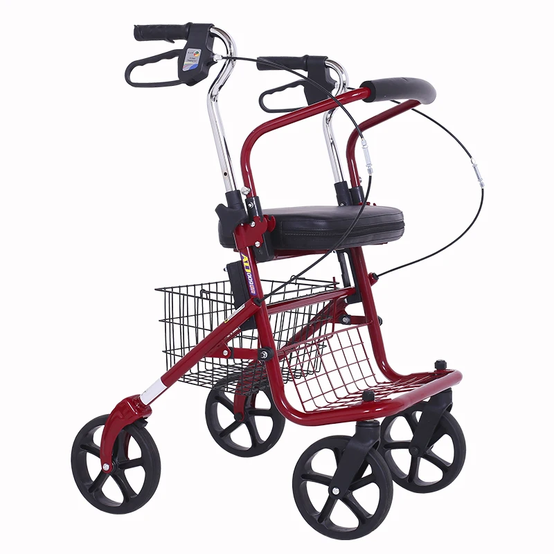 Elderly shopping carts Walking Stick pushed and sat by hand, and lightweight transportation carts can be folded and bought