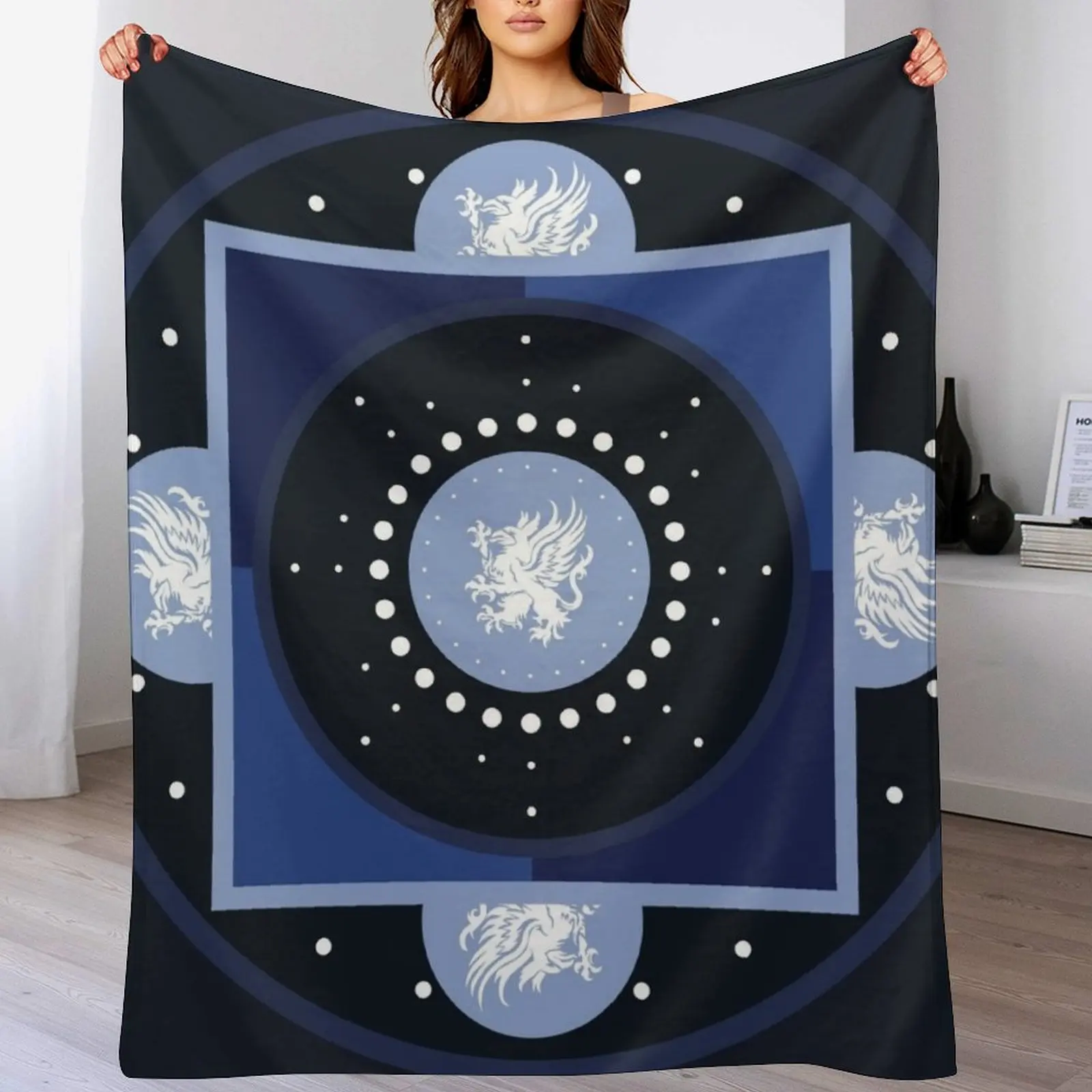 

Grey Warden Mandala - Dragon Age Geometric Art Throw Blanket Cute valentine gift ideas Blankets