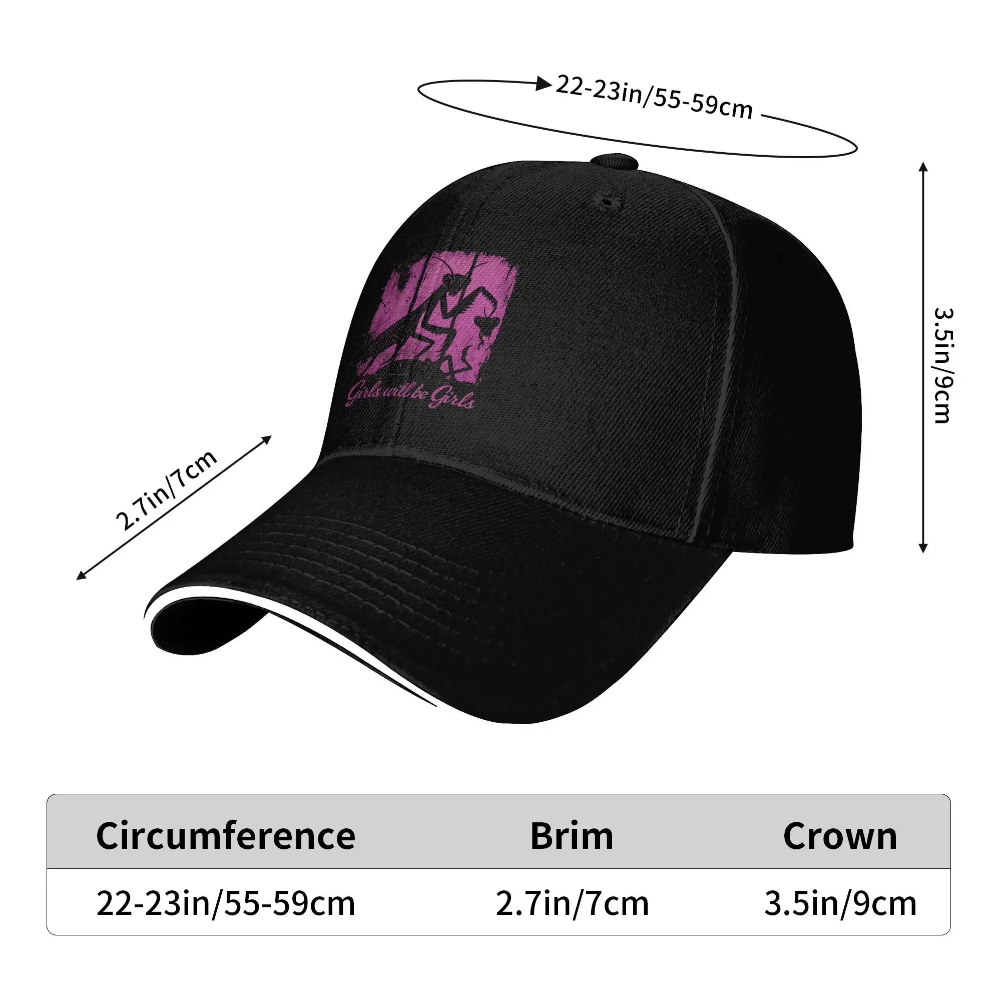 Summer Casual Baseball Cap Girl Will Be Girls Praying Mantis Running Hippie Trucker Hat For Female Male Adjustable Snapback Cap