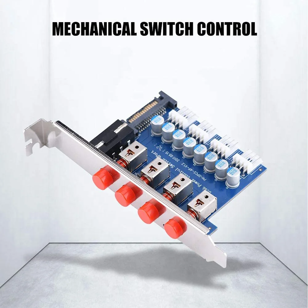 Neuer HDD Power Control Switch Festplattenwahlschalter SATA Drive Switcher für Desktop-PC Computer