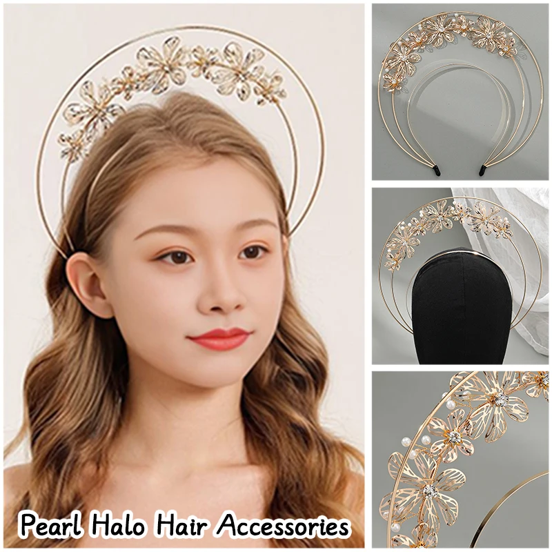 

Gothic Lolita Tiara Crown Unfinished Headband Diy Material Fairy Vintage Flower Goddess Baroque Halo Cosplay Tiara Parts