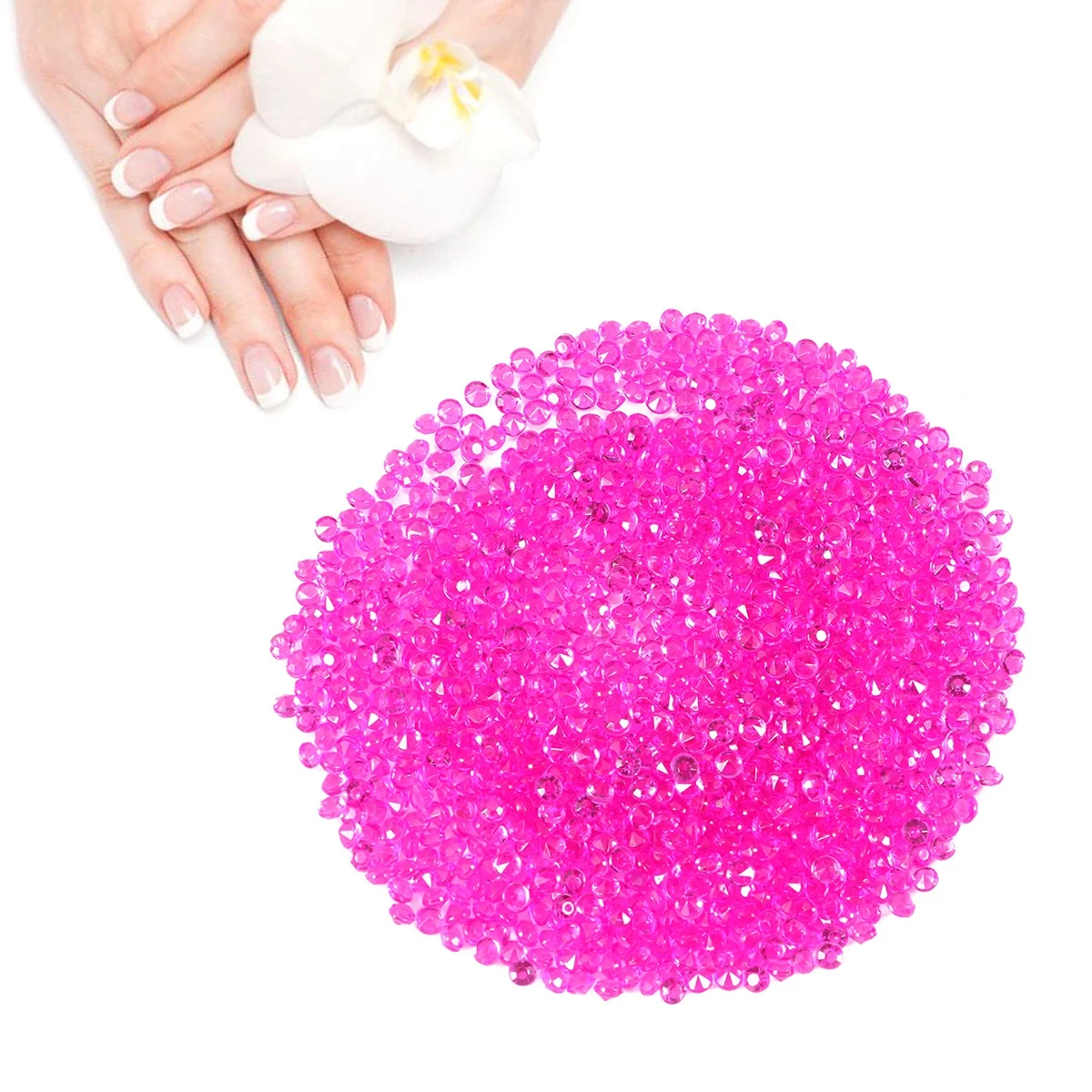 

1000pcs 3Mm Acrylic Rhinestone Rosy Craft Crystal For Diy Decoration Wedding Party Vase Filler Home Decor Crafts Accessories