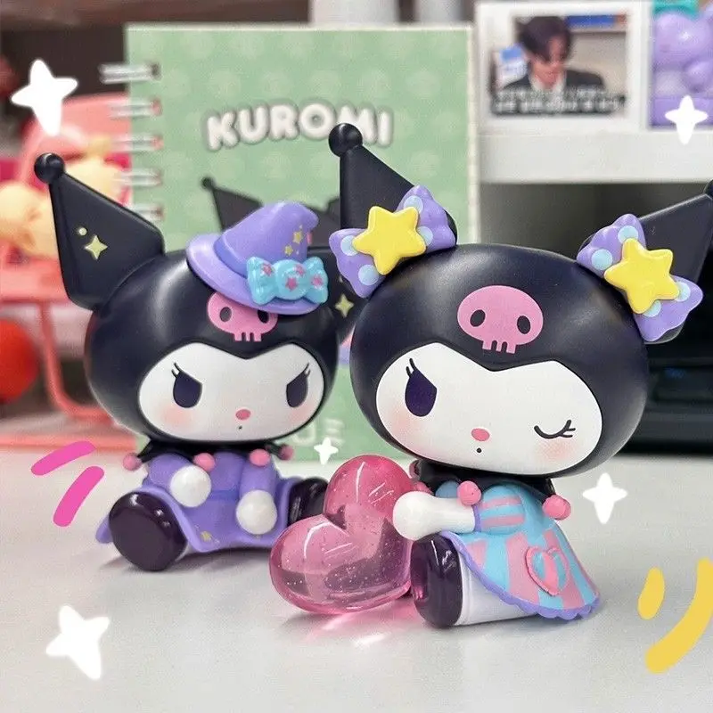

Sanrio Trick-Or-Treats Kuromi слепая коробка куклы ручной работы вокруг настольных украшений и подарков для девочек без ладания конфет
