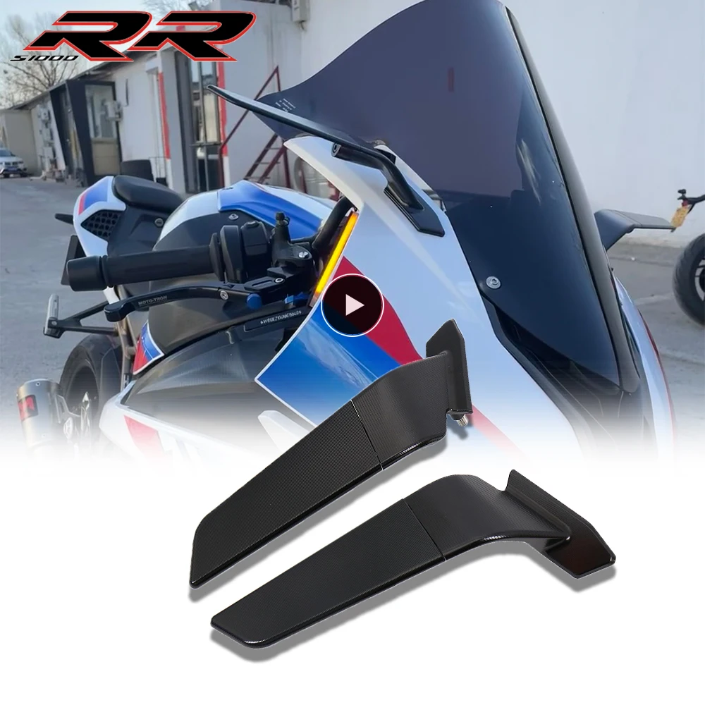 

S1000RR Rearview Mirror For BMW S1000RR 2019 2020 2021 2022 2023 Stealth Sport Winglet Mirror Kits Adjustable Stealth Mirrors