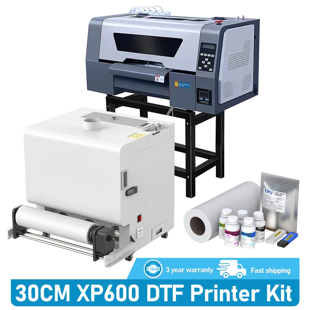 DTF Printer A3 For Epson XP600 DTF Direct to Film Impresora T-shirt Printing Machine with Powder Shaking Machine A3 DTF Printer