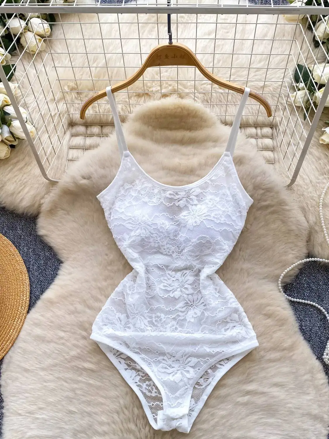 

Women Sexy Lace Playsuits Summer Patchwork Camisole Vest Slim Jumpsuit