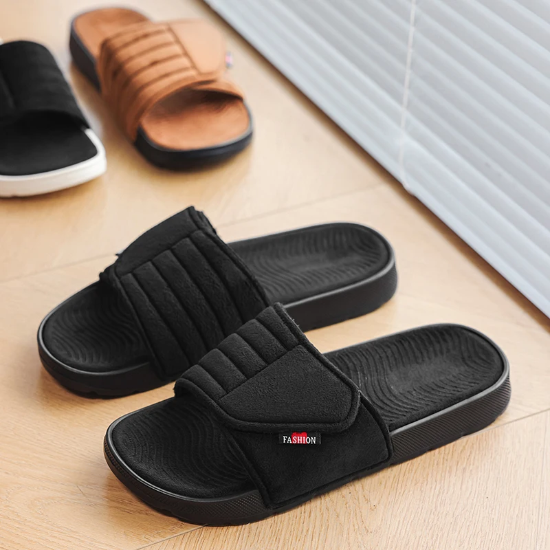 

MAEDEF 2025 Non Slip Slippers for Men Summer Comfort Platform Slippers Soft Sole Bathroom Sandals for Men Thick Sole Beach Shoes