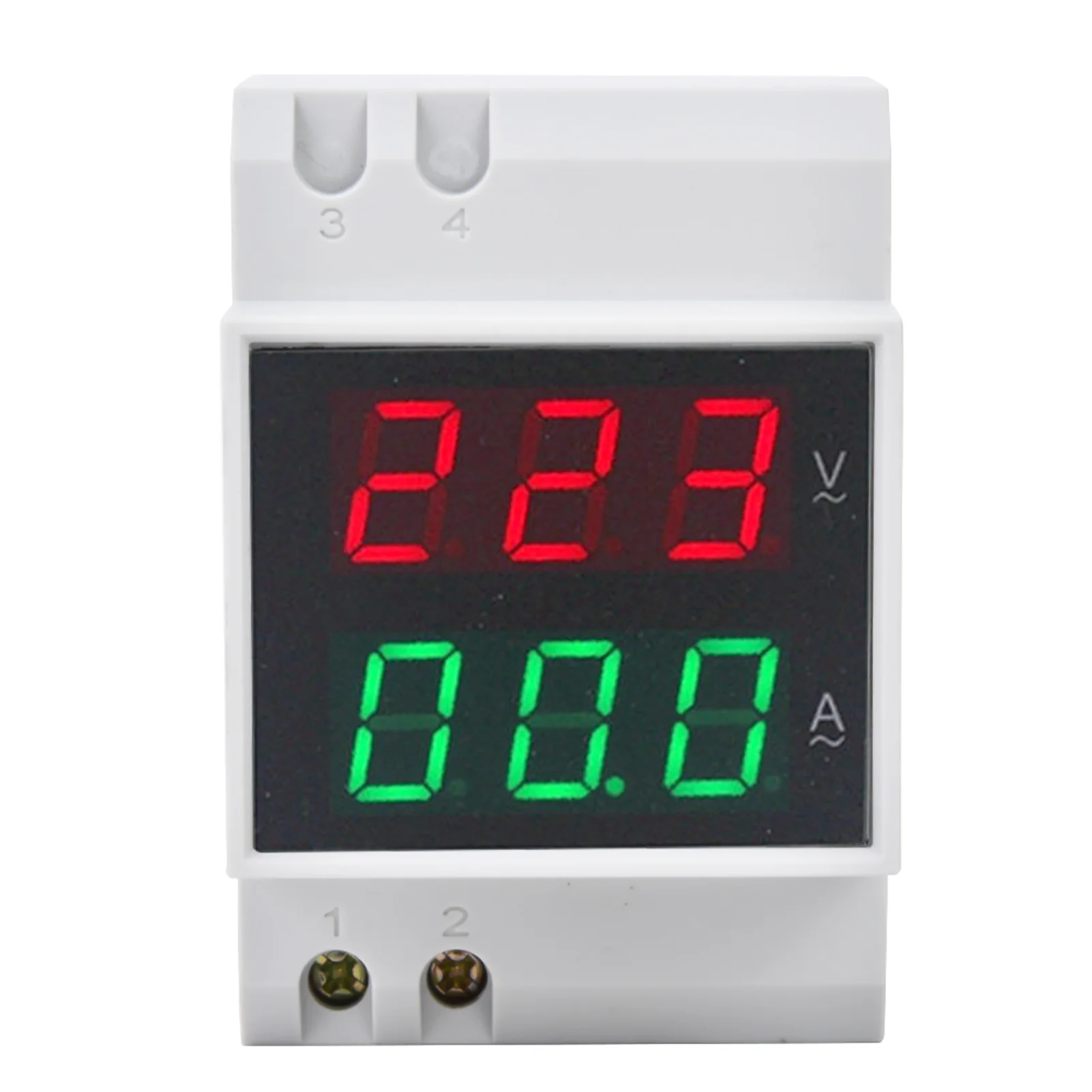 Digital Voltage Ampere Meter Din RAIL High Accuracy Double Display Voltmeter Ammeter AC80-300V AC0-99.9A