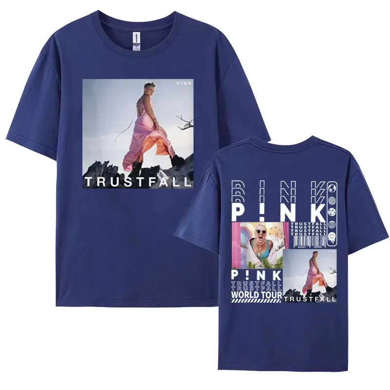 P!nk Pink Singer Summer Carnival 2024 Tour T Shirt Trustfall Album Music Concert T-shirt Men Women Fashion Aesthetic Cotton Tees