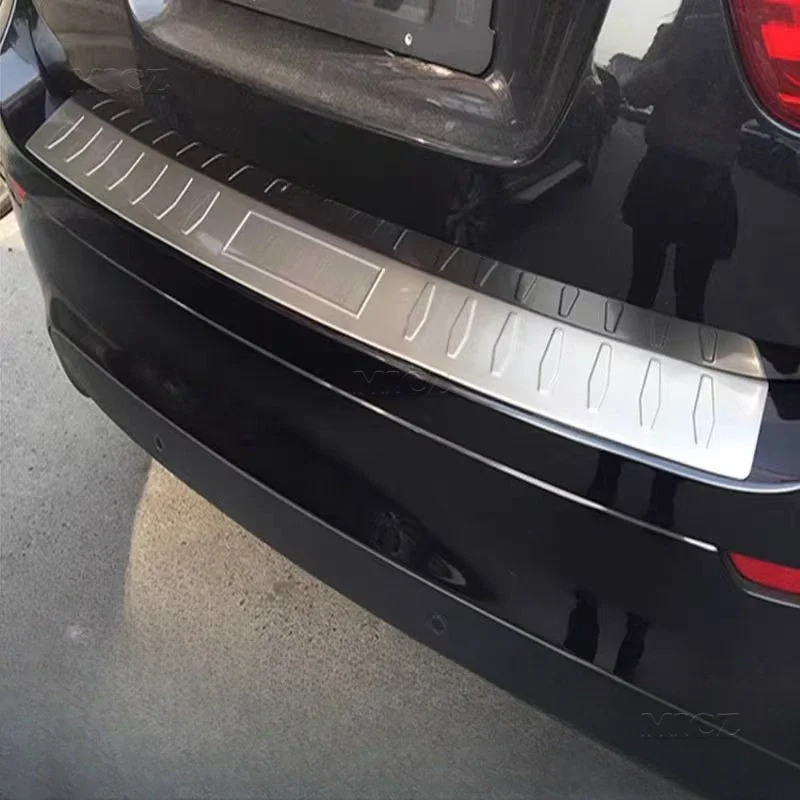 

For BMW X6 E71 E72 2009 2010 - 2014 Car Accessories Stainless Rear Bumper Protector Sill Trunk Rear Guard Tread Plate Cover Trim