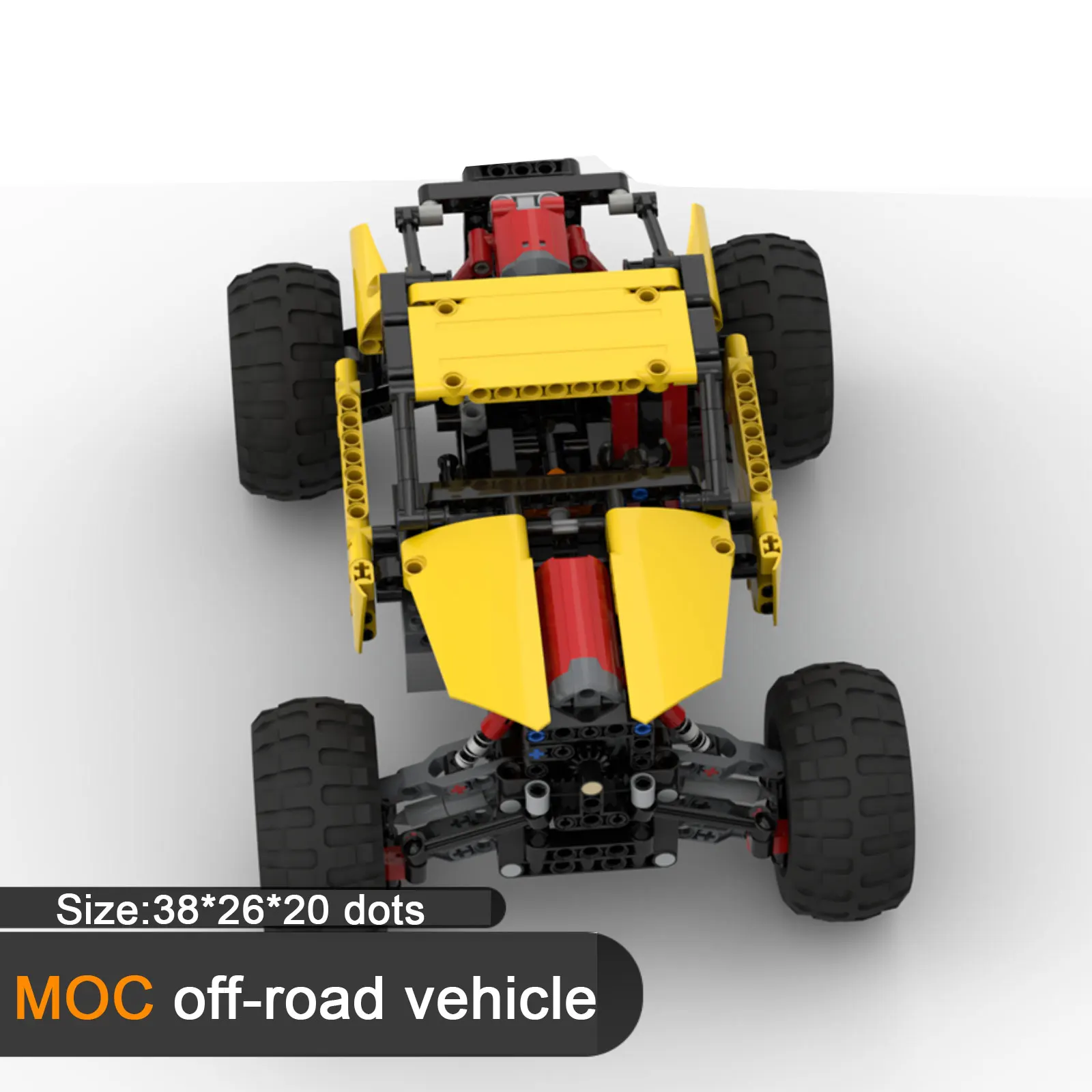 Kit de modelo de veículo off-road 4wd com suspensão independente, tijolos técnicos de controle remoto, brinquedo de esteira mecânica de alta tecnologia