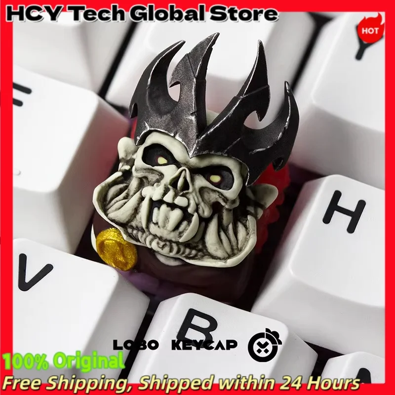 HCY DOTA 2 Wraith King Skeleton King Mechanical Keyboard Resin Custom Artisan Keycap PC Gaming Keyboard Point Keycap cute Gift
