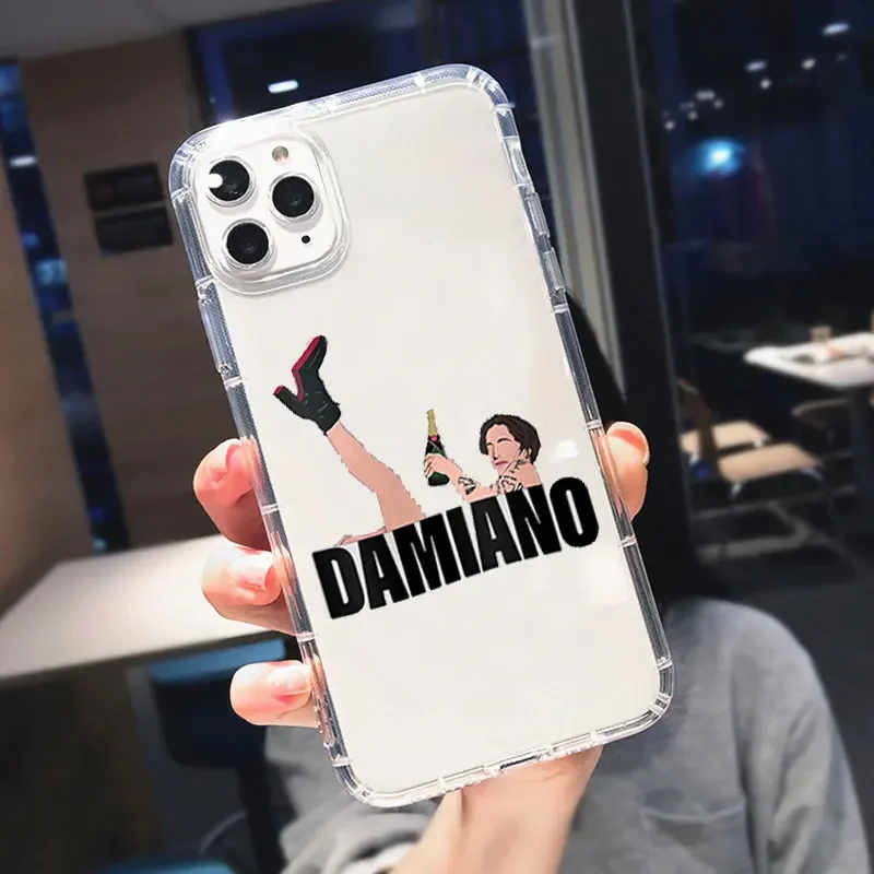 Fashion Maneskin Damiano David Phone Case for Iphone 15 14 13 11 12 Pro XS MAX 8 7 Plus X SE20 XR Soft Transparent Covers Fundas