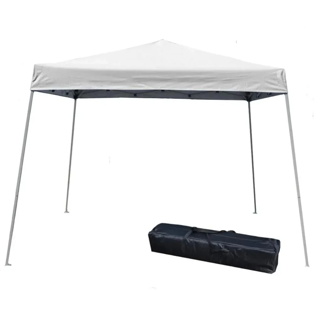 

10 x 10 Pop Up Canopy Tent, Instant Slant Leg Portable Shade Tent with Carrying Bag, White,freight free