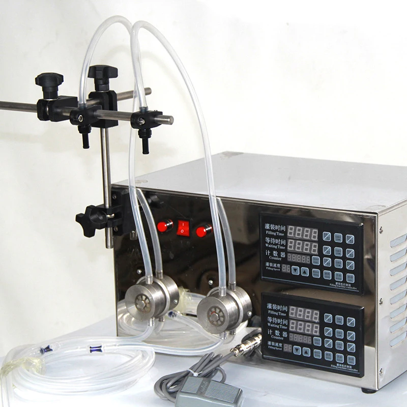138 Single-head or double-head magnetic pump automatic CNC benchtop liquid filling machine, used for dispensing soft drinks