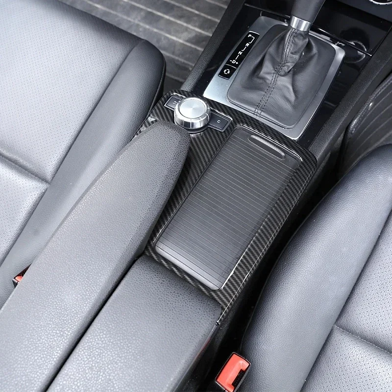 

For 2008-2014 Mercedes-Benz C-Class w204 ABS center console cup holder protective frame sticker E-Class Coupe C207 W212 2010-12