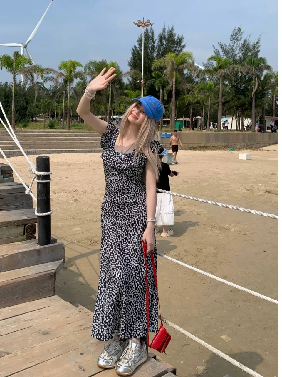 

Женское платье больших размеров с цветочным принтом, дизайном Bal и кружевным воротником, осенняя новинка, стройнящая юбка А-силуэта