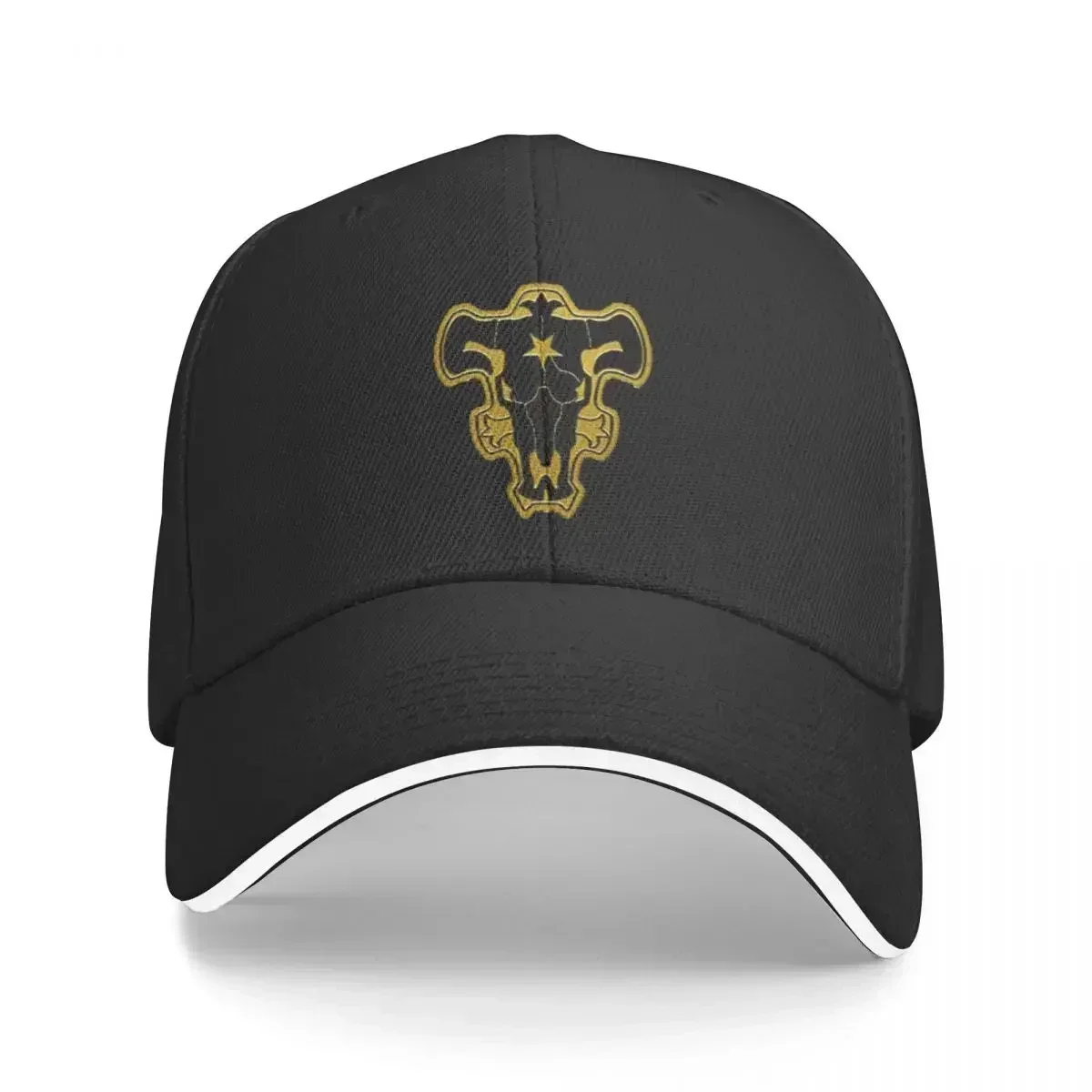 Black Clover Fanart Of Black Bulls Emblem Cap Fashion Casual Baseball Caps Adjustable Hat Hip Hop Hat Customizable polychromatic