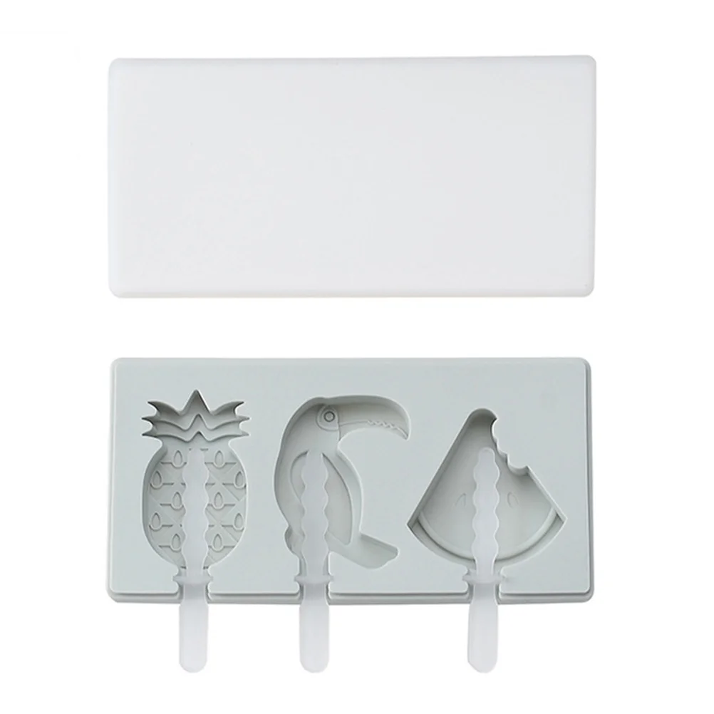 

3pcs Diy Ice Cream Molds 2 Set Fruit Bird Shape Silicone Maker Reusable Bpa Free Pp Plastic Easy Clean Freezer Storage