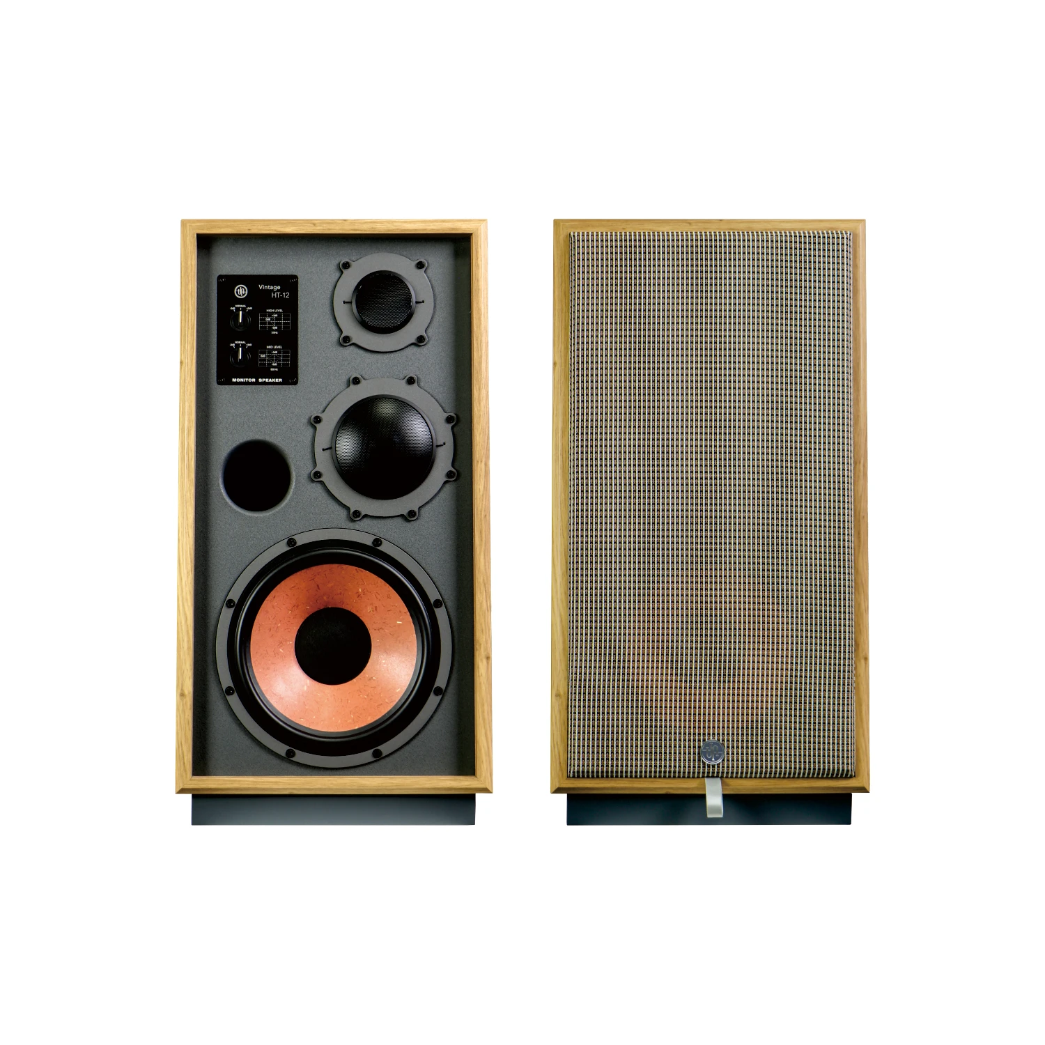 

HT-12 HIFI Retro Monitor Speaker Luxury 3-Way Floor Standing Wooden 50-Core Midrange Home Theater 300-500W 12-Inch