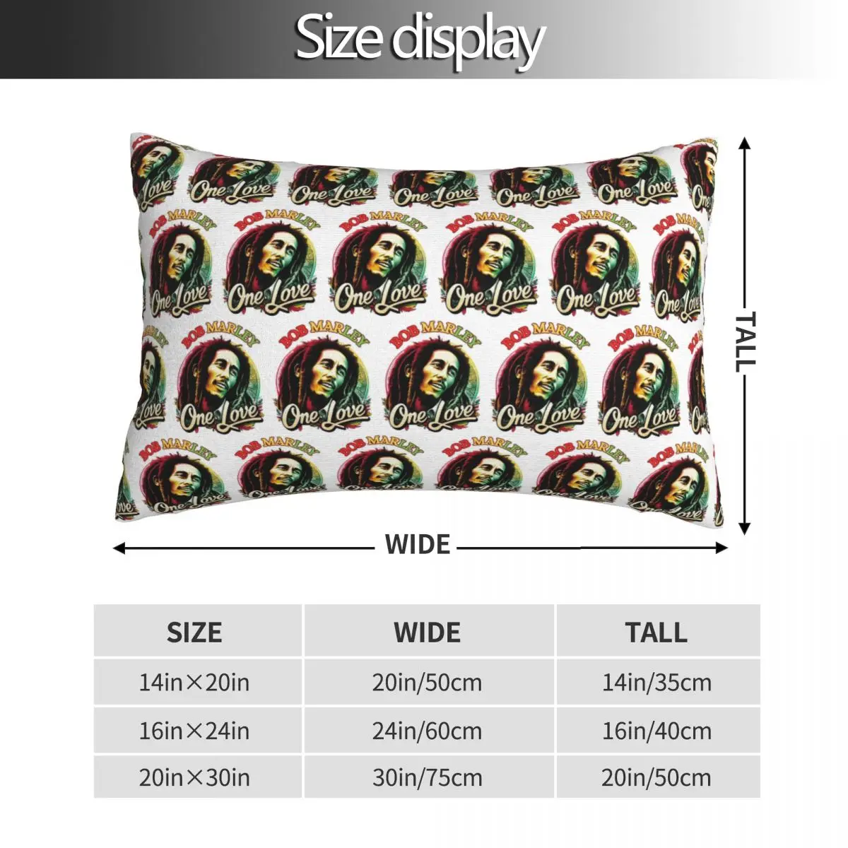 غطاء وسادة مستطيل من جامايكا ريغي روك بوب مارلي، غطاء وسادة مزخرف لغرفة النوم، وسادة رمي مريحة للمنزل