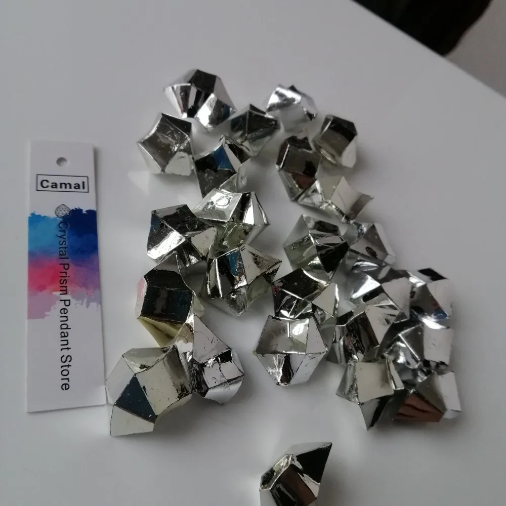 

Camal 20PCS 17*23mm Acrylic Stones Silver Pawn Irregular Stone Chessman Plastic For Board Games Ice Grains Jewelry Accessories