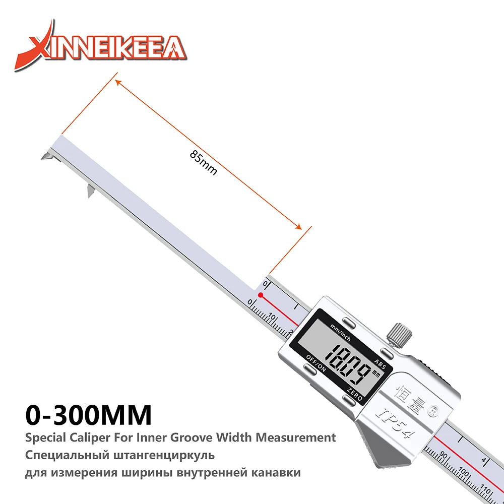 Imagem -06 - Precisão Inner Groove Largura Digital Display Caliper Especificação 3150 mm 3200 mm 4300 mm Adequado para Medição do Sulco Alta