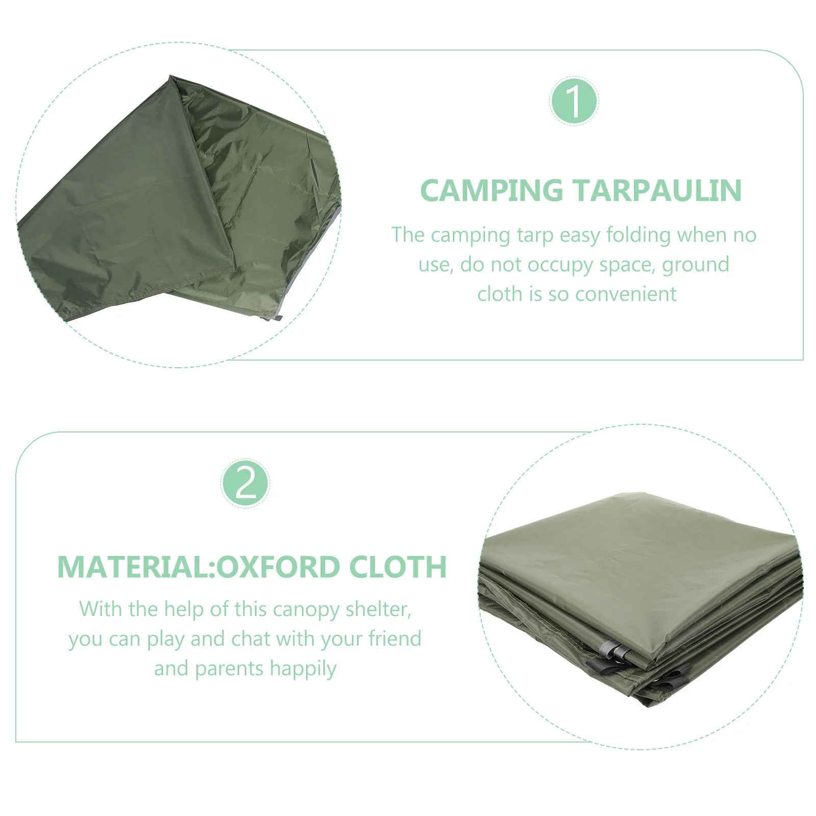 

1Set Durable Anti-Water Tarp High Density Silver Coated Camping Sunshade Tent Outdoor Picnic Mat Shelter