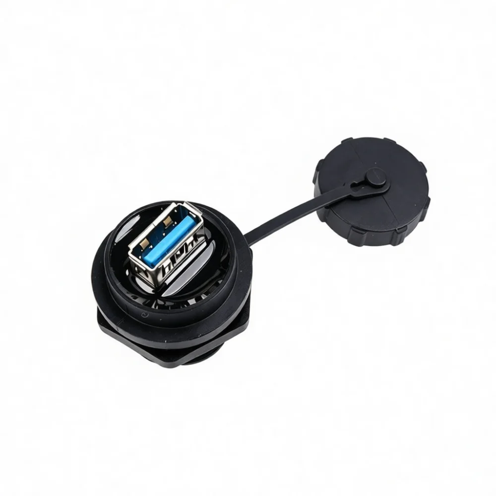 Waterproof USB 3 0 Connector Aviation Type Socket Female To Female Adapter Industrial Patching Solution High Speed Data