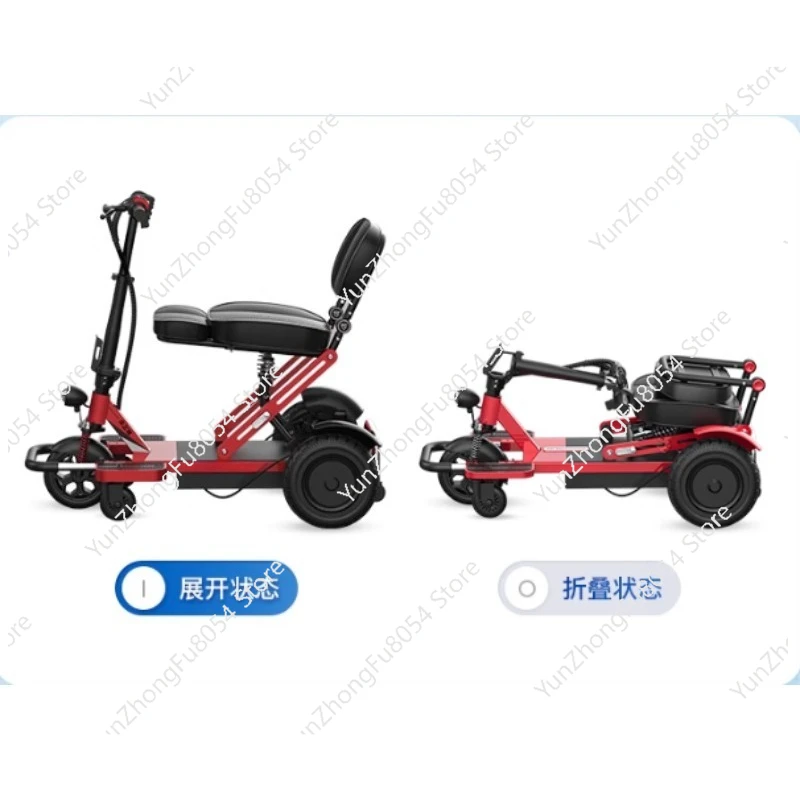 

Mobility Scooters for Seniors Foldable Lightweight Rear Drive Electric Tricycle Folding Scooter for The Elderly