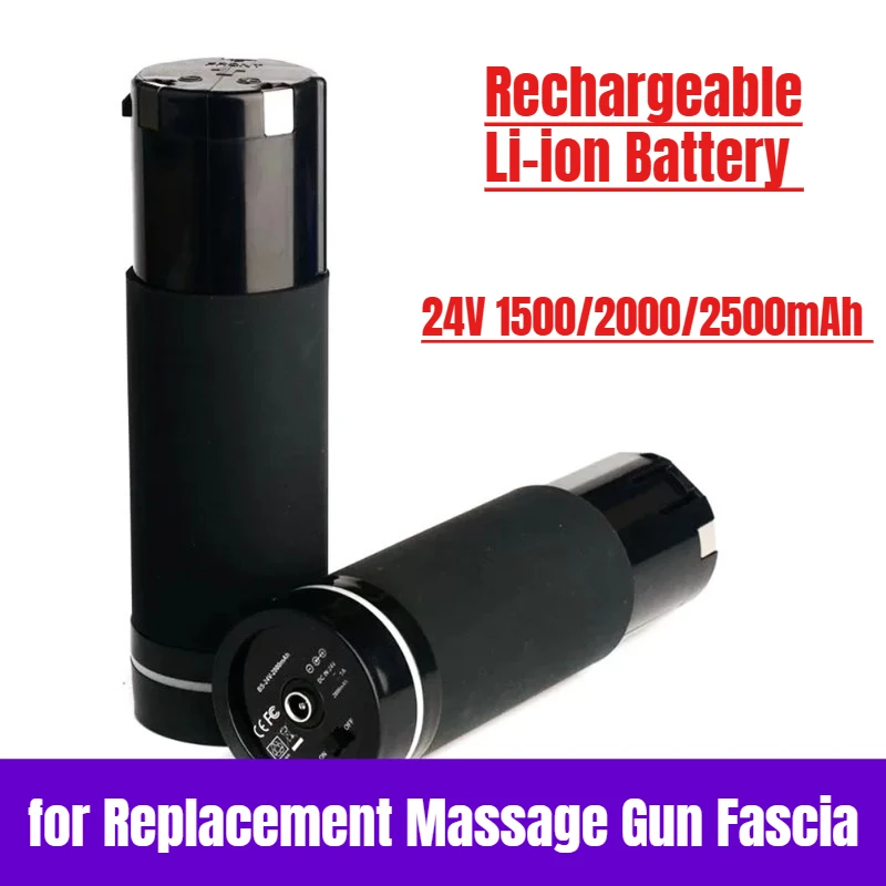 

24V 1500/2000/2500mAh Rechargeable Li-ion Battery for Replacement Massage Gun Fascia