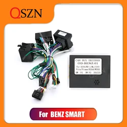 QSZN-Car Radio Canbus Box Decoder, Cablagem, Cabo de Alimentação, Android, Benz B200, Classe S, Classe C, VITO, SLK