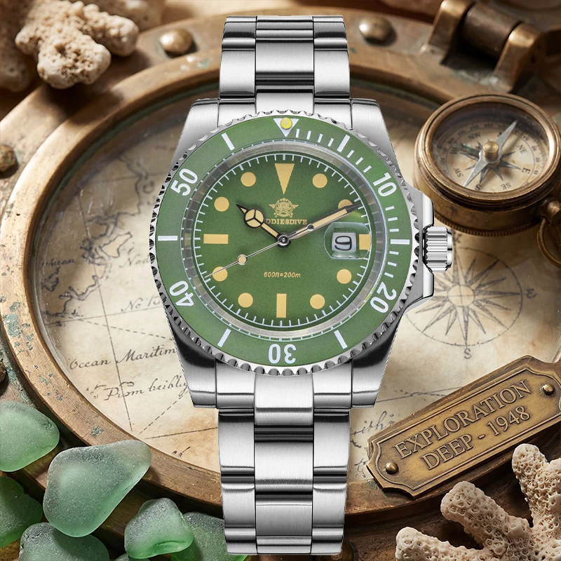 

ADDIESDIVE 41mm Men's Quartz Watches Japan 2115 Ceramic Bezel Stainless Steel Diving Watch Luminous 200m Waterproof Sports Watch